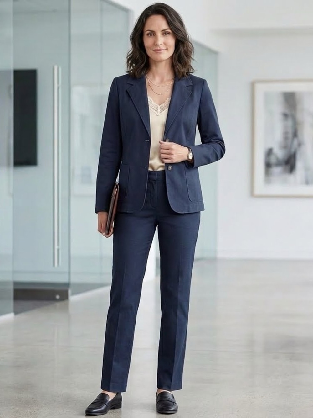 CC Hughes Denim Blazer and Pants Business Suit. Size 6 Western